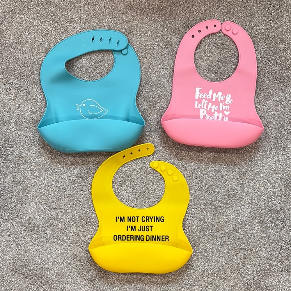 Colorful Silicone Baby Bib Set
